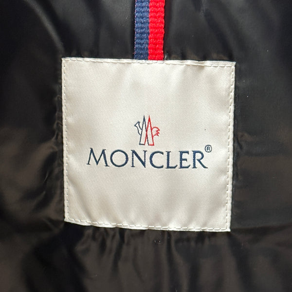 Moncler Ghany Quilted Glossed-Shell Down Vest Maroon - Size 7