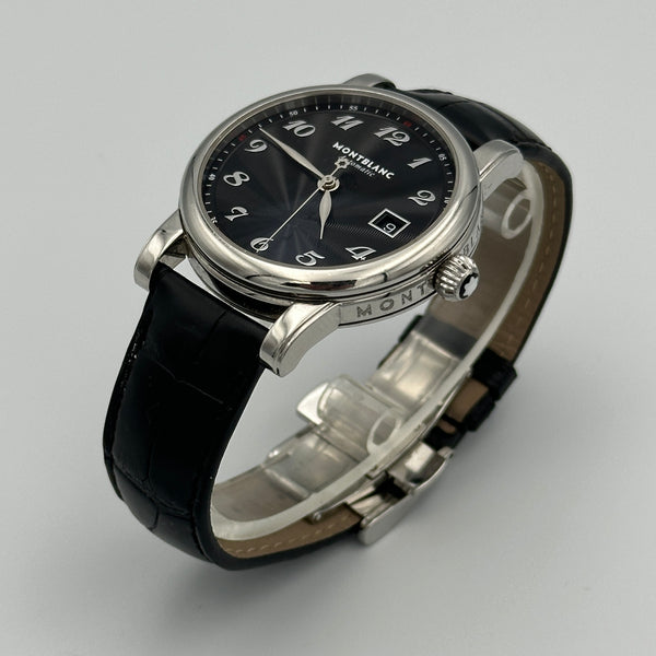 Montblanc Star Date Automatic - Black Dial, Black leather band