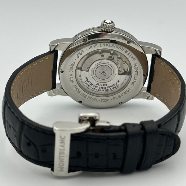 Montblanc Star Date Automatic - Black Dial, Black leather band