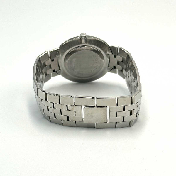 Movado Mens Faceto Watch Black Dial Diamond Bezel