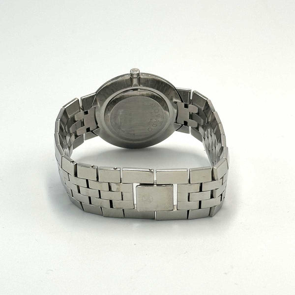 Movado Mens Faceto Watch Black Dial Diamond Bezel