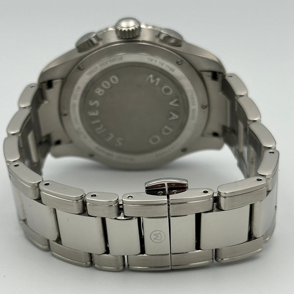 Movado Series 800 Chronograph - Black Dial - Stainless Steel