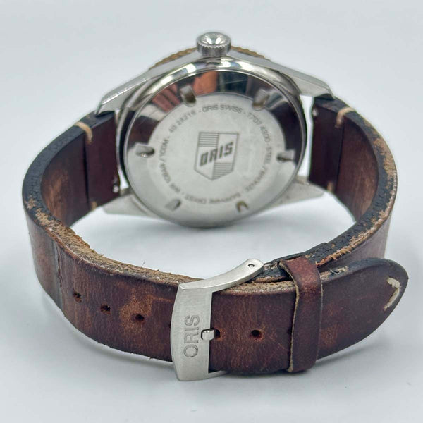 Oris Divers Sixty-Five Green Dial - Brown Leather Strap
