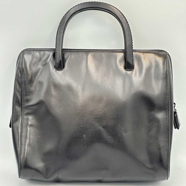 Prada Black Leather Top Handle Bag