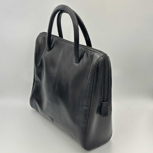 Prada Black Leather Top Handle Bag