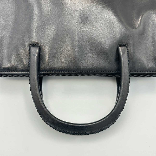 Prada Black Leather Top Handle Bag