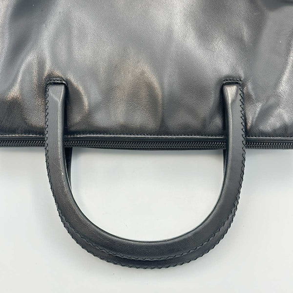 Prada Black Leather Top Handle Bag