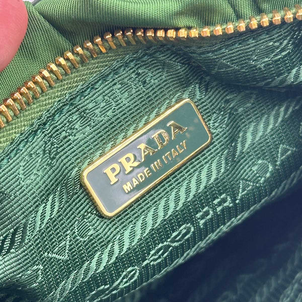Prada Tessuto Gaufre Shoulder Bag - Green