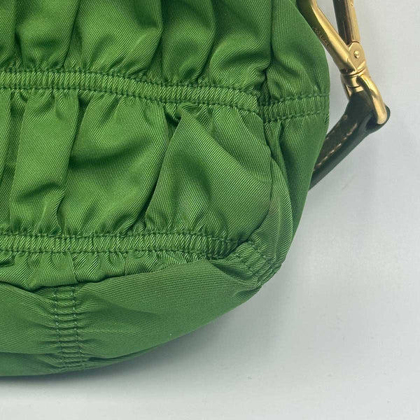 Prada Tessuto Gaufre Shoulder Bag - Green