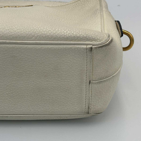 Prada Vitello Daino Double Zip Crossbody Bag - White