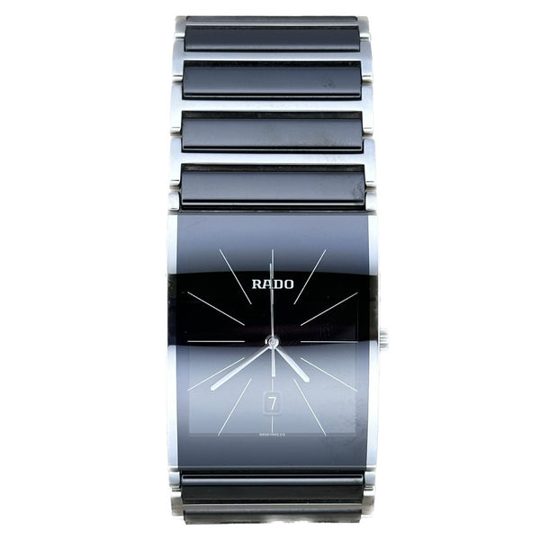 Rado Integral Quartz Black Dial - Ceramic and Stainless Steel