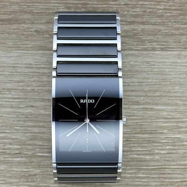 Rado Integral Quartz Black Dial - Ceramic and Stainless Steel