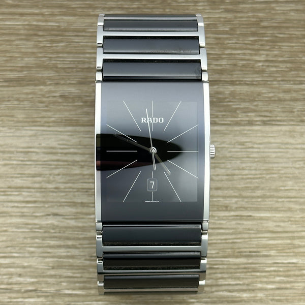 Rado Integral Quartz Black Dial - Ceramic and Stainless Steel