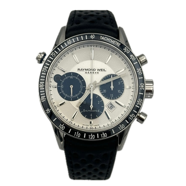 Raymond Weil Freelancer Chronograph - Silver Dial, Navy Blue
