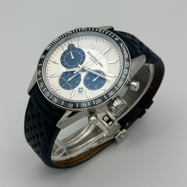 Raymond Weil Freelancer Chronograph - Silver Dial, Navy Blue