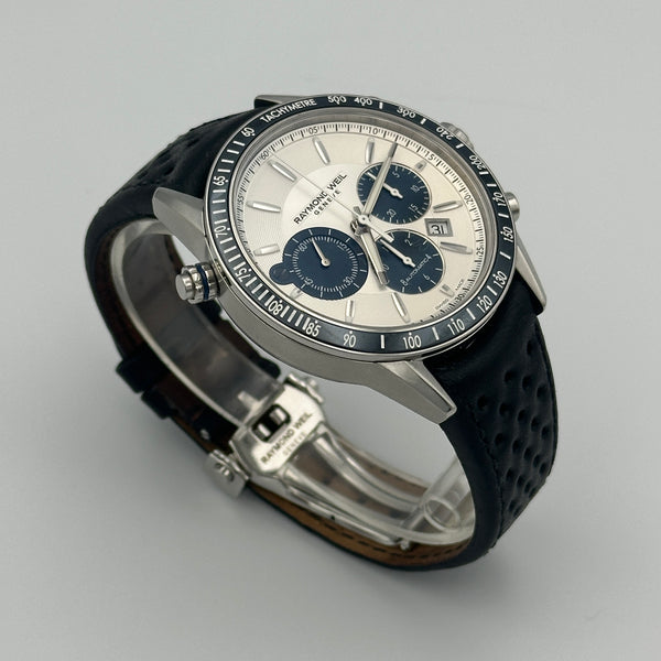 Raymond Weil Freelancer Chronograph - Silver Dial, Navy Blue