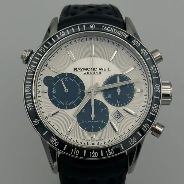 Raymond Weil Freelancer Chronograph - Silver Dial, Navy Blue