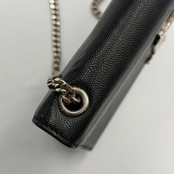 Saint Laurent Kate Small In Grain De Poudre Embossed Leather - Black