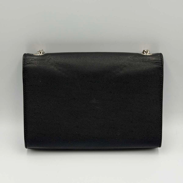 Saint Laurent Kate Small In Grain De Poudre Embossed Leather - Black