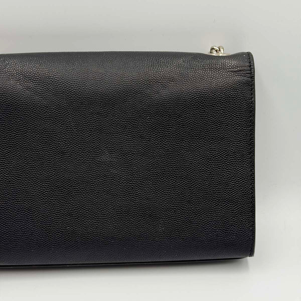 Saint Laurent Kate Small In Grain De Poudre Embossed Leather - Black