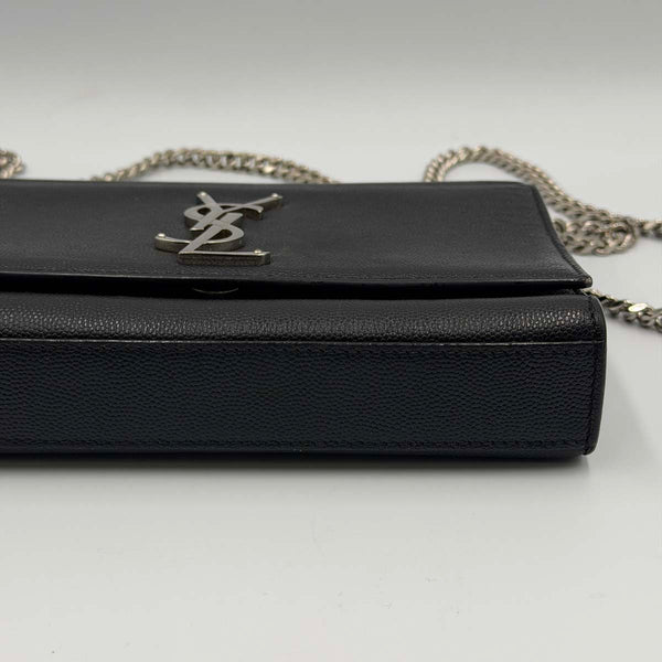 Saint Laurent Kate Small In Grain De Poudre Embossed Leather - Black
