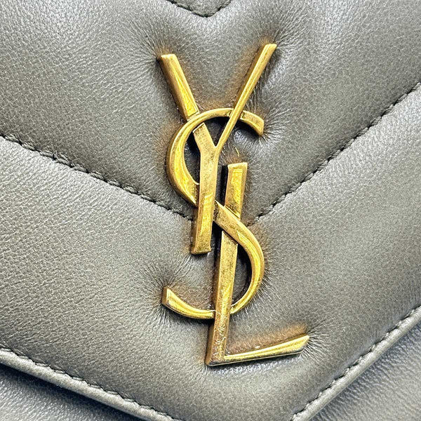 Saint Laurent LouLou Mini Bag in Lambskin - Strong Dark Moss