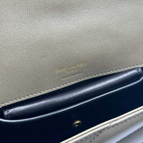 Saint Laurent LouLou Mini Bag in Lambskin - Strong Dark Moss