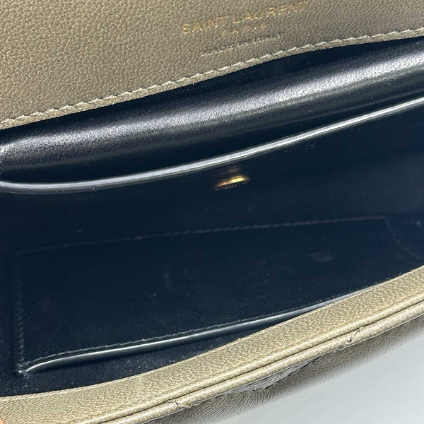 Saint Laurent LouLou Mini Bag in Lambskin - Strong Dark Moss