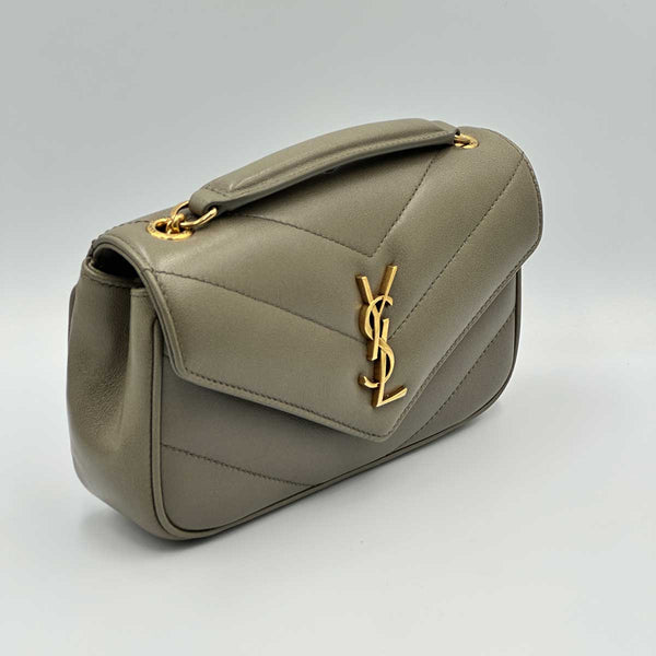 Saint Laurent LouLou Mini Bag in Lambskin - Strong Dark Moss