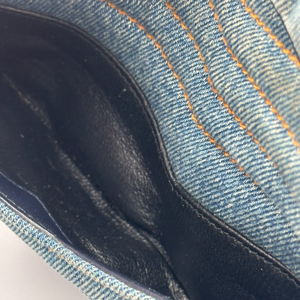 Saint Laurent Lou Mini YSL Monogram Denim Camera Bag - California Blue