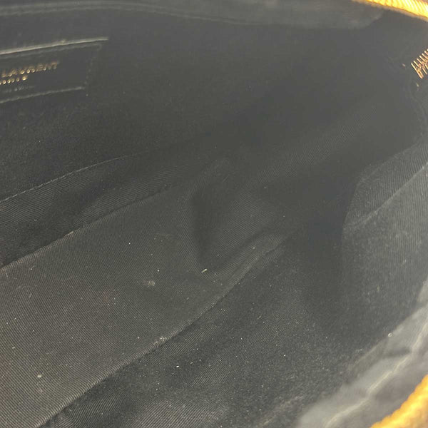 Saint Laurent Lou Shoulder Bag In Raffia and Leather - Brown