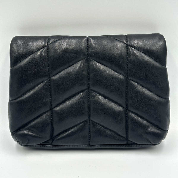 Saint Laurent Loulou Puffer Pouch Clutch - Black