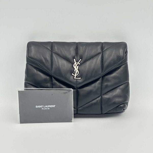 Saint Laurent Loulou Puffer Pouch Clutch - Black