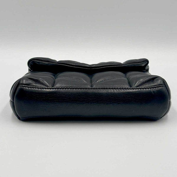 Saint Laurent Loulou Puffer Pouch Clutch - Black