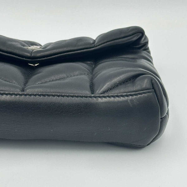 Saint Laurent Loulou Puffer Pouch Clutch - Black