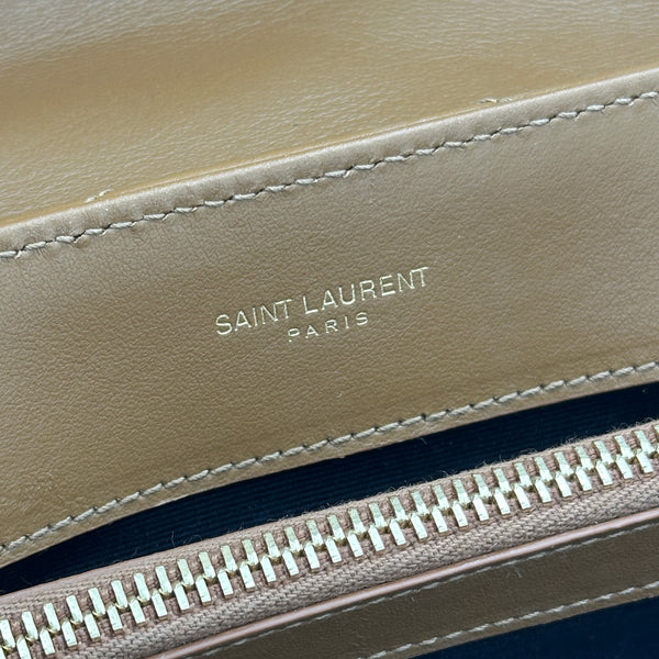 Saint Laurent Loulou Small Shoulder Bag in Quilted Leather - Camel