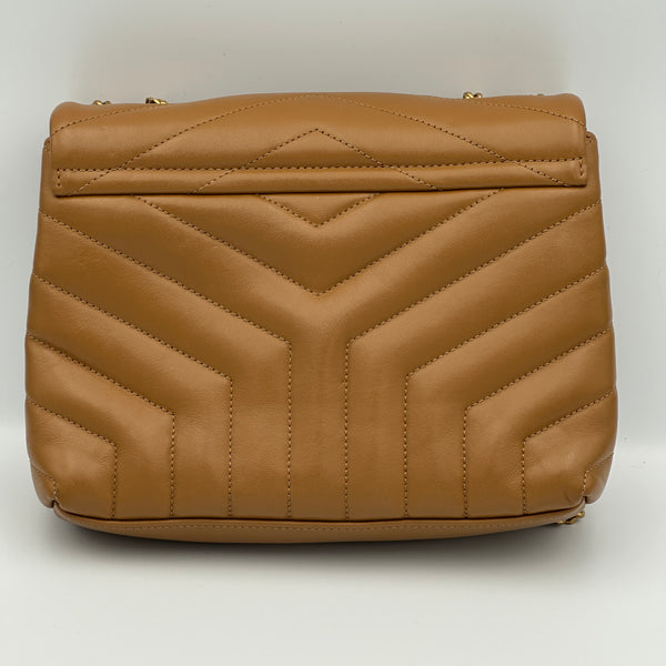 Saint Laurent Loulou Small Shoulder Bag in Quilted Leather - Camel