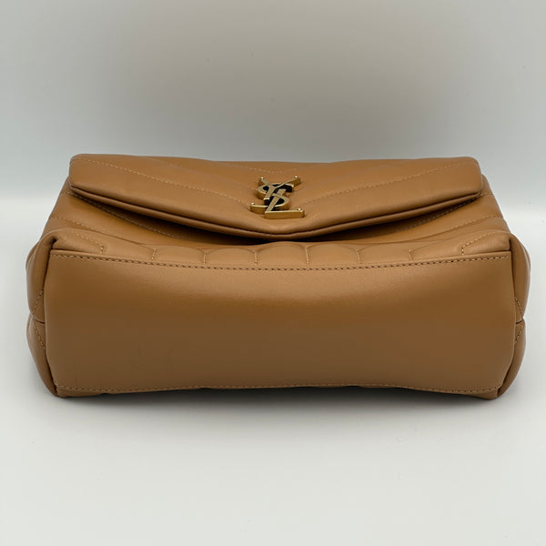 Saint Laurent Loulou Small Shoulder Bag in Quilted Leather - Camel