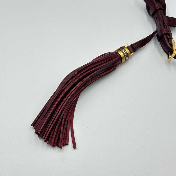 Saint Laurent Medium Lou Camera Bag with Tassel - Burgundy