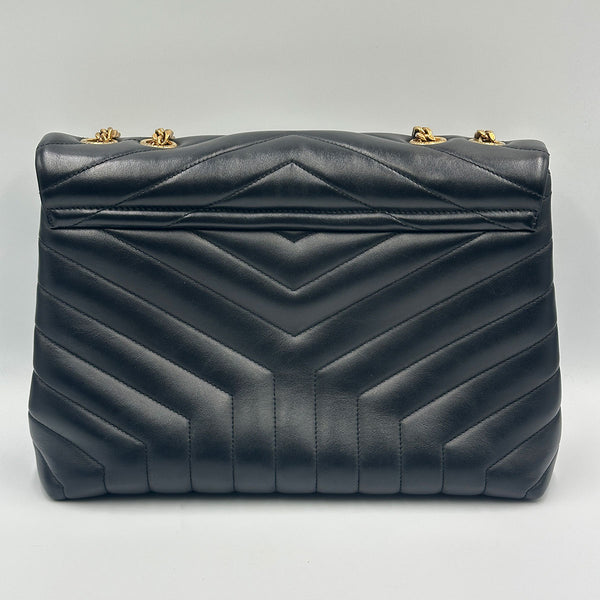 Saint Laurent Medium LouLou - Black with Gold Hardware