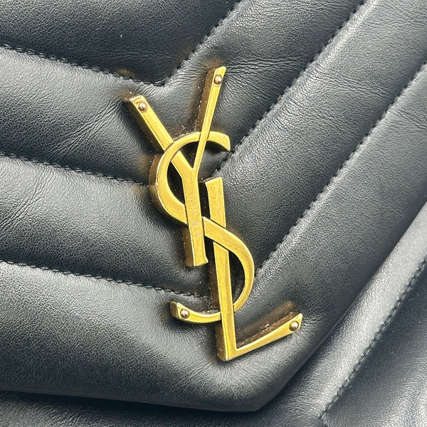 Saint Laurent Medium LouLou - Black with Gold Hardware