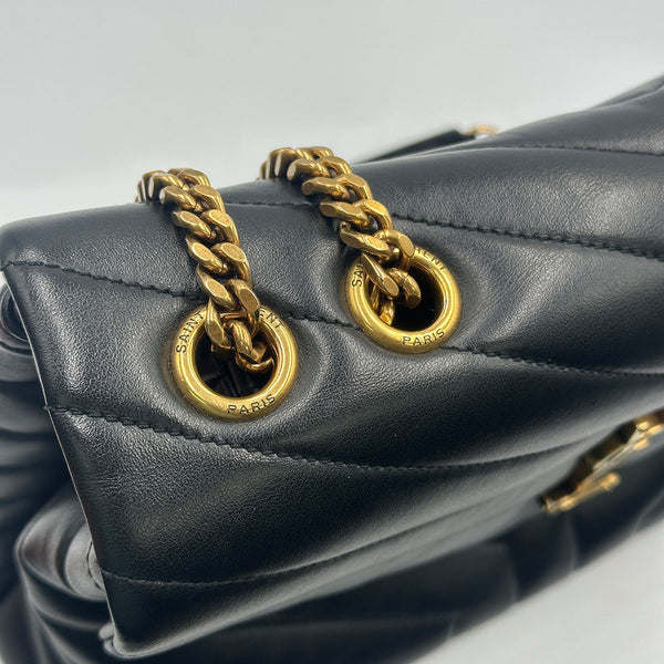 Saint Laurent Medium LouLou - Black with Gold Hardware