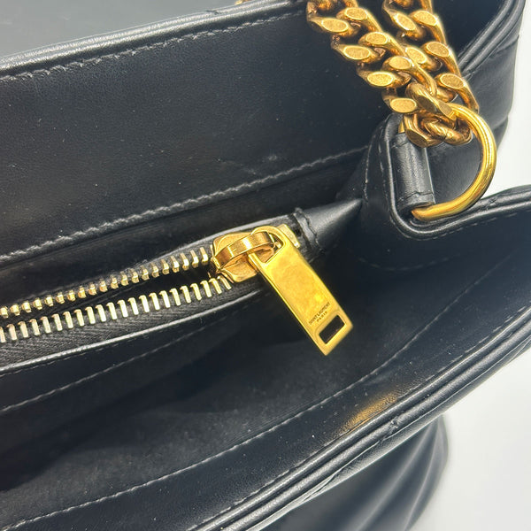 Saint Laurent Medium LouLou - Black with Gold Hardware