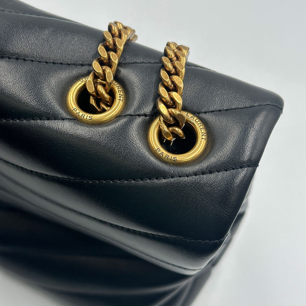 Saint Laurent Medium LouLou - Black with Gold Hardware