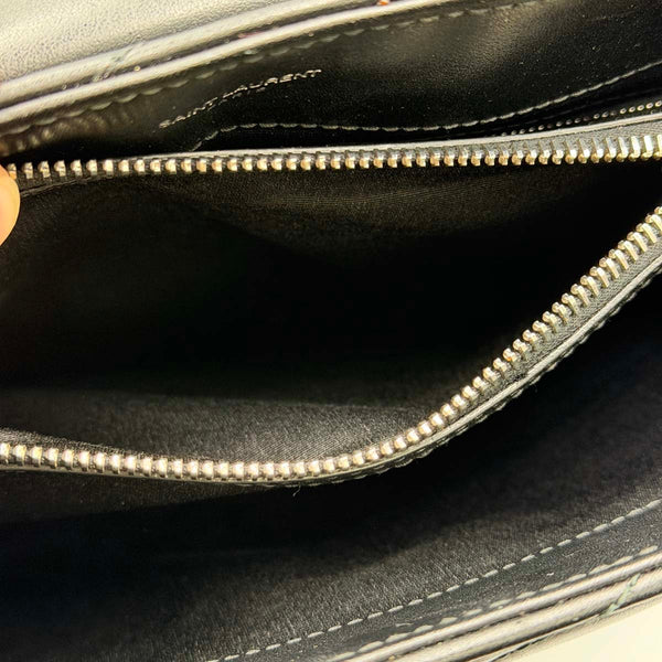 Saint Laurent Medium LouLou Black Quilted Leather with Silver Hardware