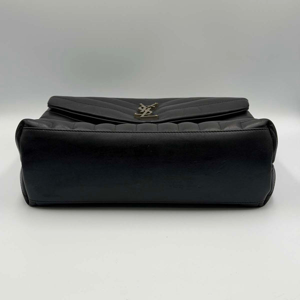 Saint Laurent Medium LouLou Black Quilted Leather with Silver Hardware