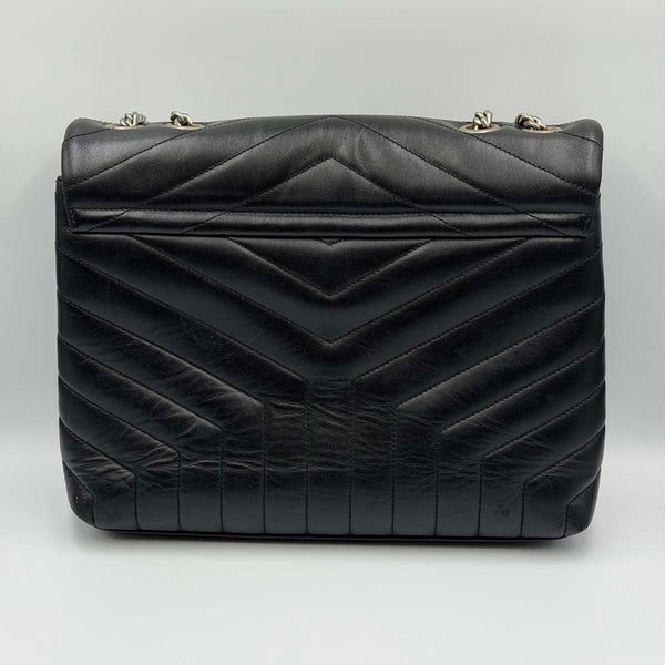 Saint Laurent Medium LouLou Black Quilted Leather with Silver Hardware