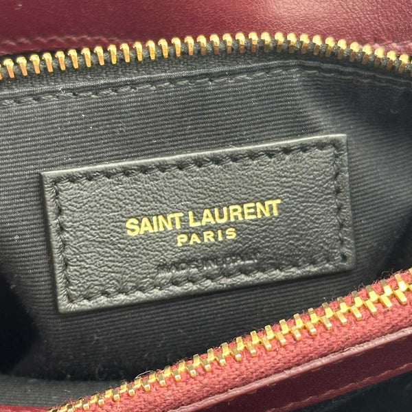 Saint Laurent Medium Loulou Burgundy Calfskin Leather