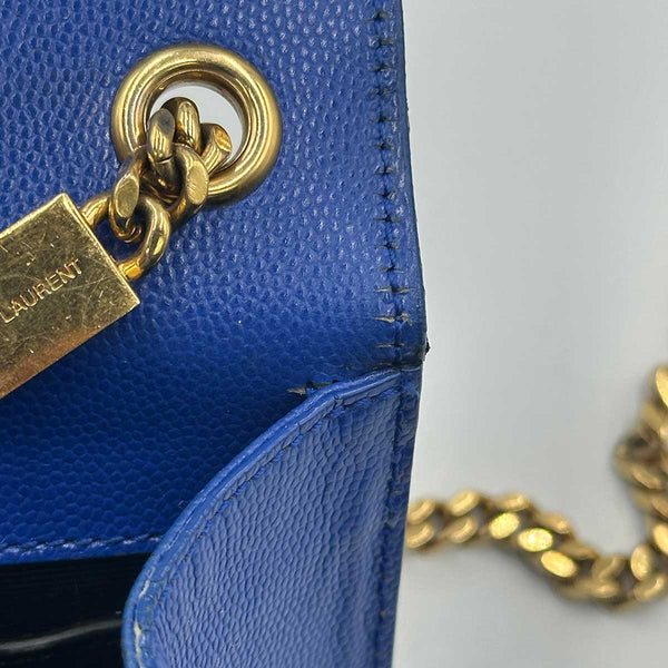 Saint Laurent Small Monogram Kate Crossbody Bag - Blue