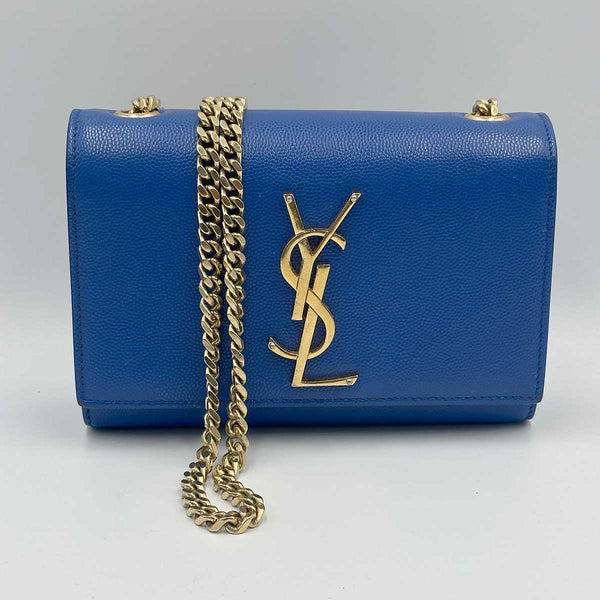 Saint Laurent Small Monogram Kate Crossbody Bag - Blue